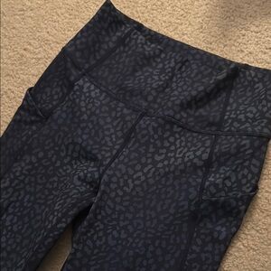 Fabletics pure luxe Black Leopard Print Leggings